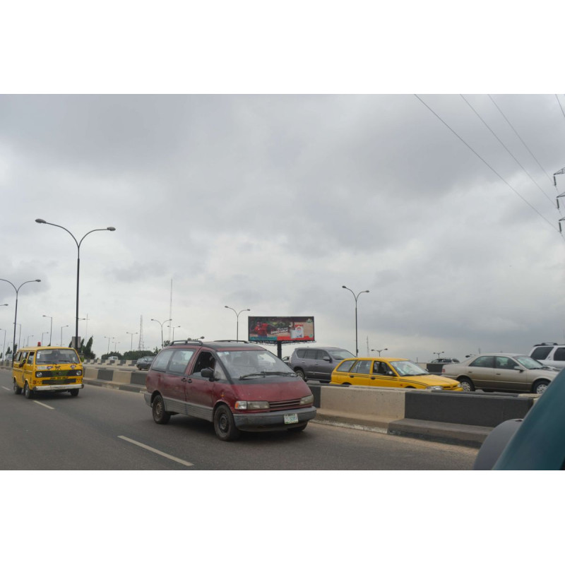 Unipole Billboard Over Bridge After Toll Gate