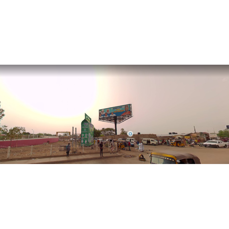 Unipole Billboard  14.6M X 4.7M By Kano Line Premises