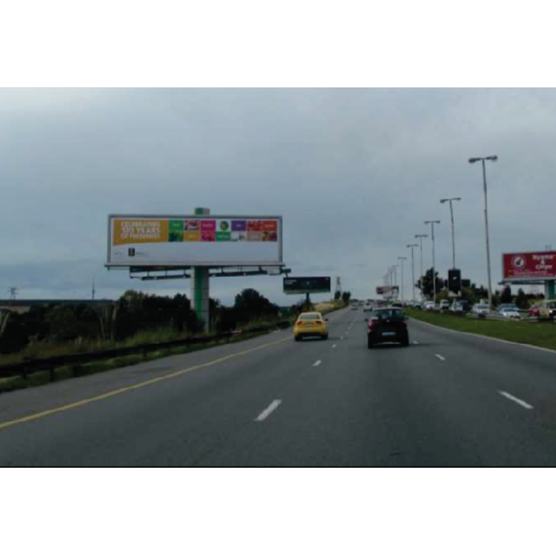 Billboard 5mx20m Facing traffic on the M1 De Villiers Graaff