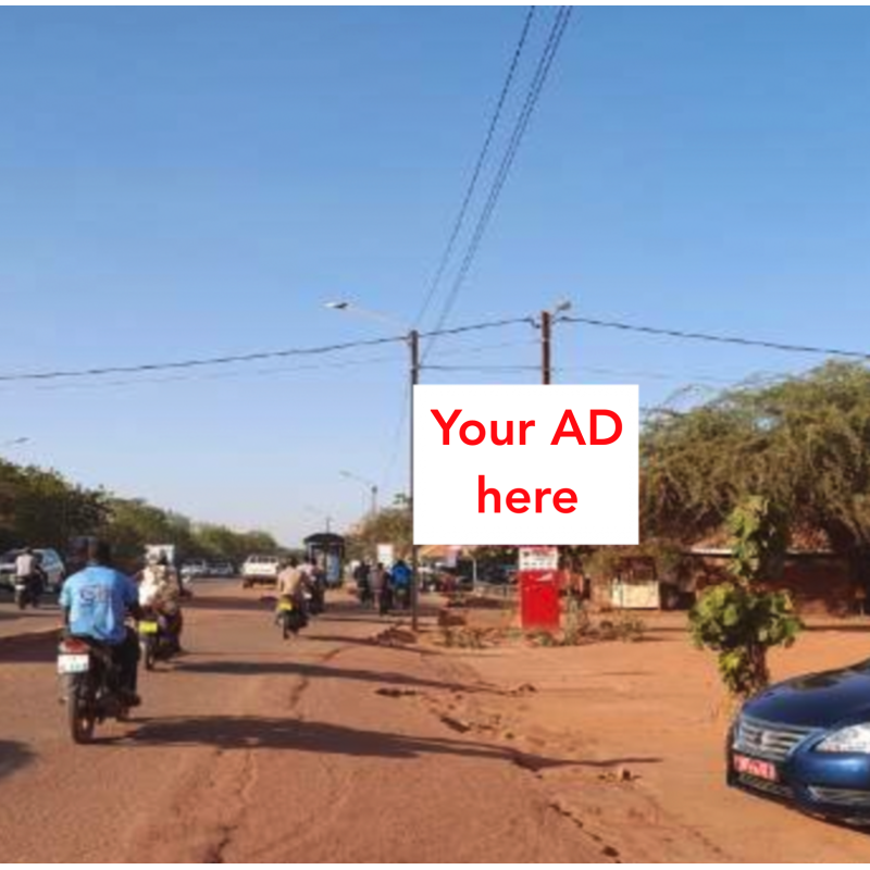 12m2 : 4x3 - OUAGA - Avenue Bassawarga, in front of SUNU Assurances