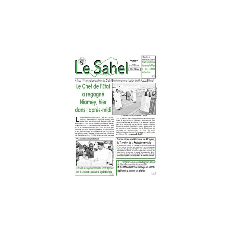 PRESSE NIGER - LE SAHEL